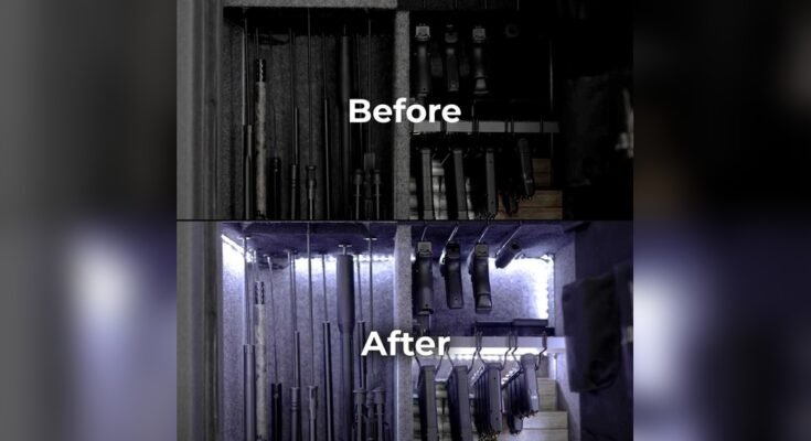 How to Hide Wiring for Gun Safe Lights?