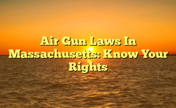 Air Gun Laws In Massachusetts: Know Your Rights