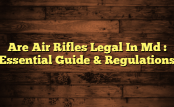 Are Air Rifles Legal In Md  : Essential Guide & Regulations