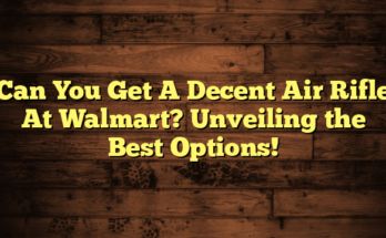 Can You Get A Decent Air Rifle At Walmart? Unveiling the Best Options!